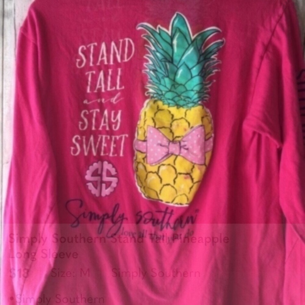 Simply Southern Stand Tall Pineapple Long Sleeve - Picture 6 of 6